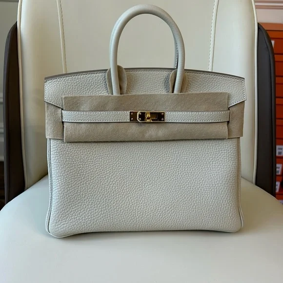 Hermes | Bags | Brand New Hermes Birkin 25 B25 Craie White
